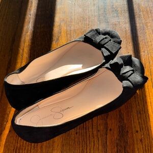 Jessica Simpson Black Bow Flats
